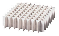 Rastereinsatz fr Pappbox 136 x 136 mm H = 65 mm aus tiefkltebestndigem Karton