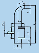 Circulation adapter for evaporator  ,borosilicate glass 3.3