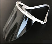 Schutz-Visier mit einstellbaren Gummiband </p>Protective visor with adjustable rubber band  </p>Laborbedarf,Arbeitsschutz,Gesichtsmasken