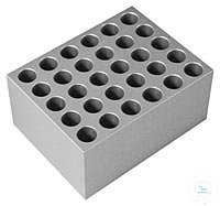 Metallblock BLT335 fr 30 x  = 12 mm <p>Suchwort: Laborbedarf, Metallblockthermostat, Blockthermostat, Temperieren von Rhrchen</p>