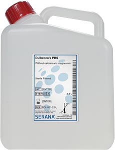 DPBS, Dulbecco's phosphatgepufferte Kochsalzlsung 2.5l, steril filtriert</p>DPBS - Dulbecco's Phosphate Buffered Saline, 2.5l, Sterile Filtered</p>Zellkultur,Zellkulturpuffer,DPBS