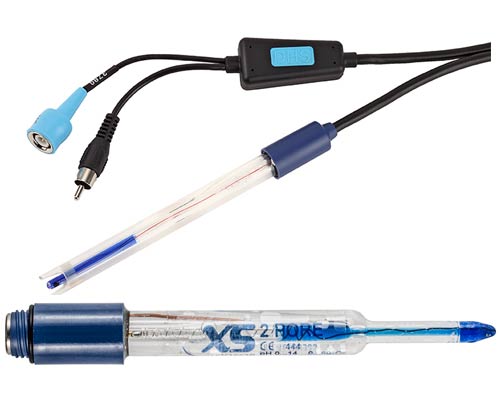 pH-Elektrode 2 PORE F T-BNC DHS, Einstichelektrode mit doppeltem Lochdiaphragma,  6 mm, Schaft POM/Glass und T-Fhler, DHS-Funktion<br>Laborbedarf, pH-Elektroden