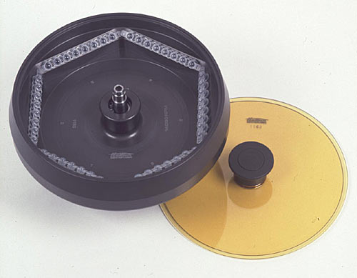 Winkelrotor 6-fach, Deckel optional , n= 14.000 min-1, RCF 18845, für PCR-Strips (6x 8er strips 0.2ml oder 48x0.2ml PCR), Winkel 45°