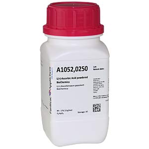 L(+)-Ascorbinsure gepulvert BioChemica, Gehalt (titr.): min. 99 %, Menge: 1.0kg</p>L(+)-Ascorbic Acid powdered BioChemica, Assay (titr.): min. 99 %, packaging size: 1.0kg</p></p>Laborbedarf,Chemikalien,Organische Suren,Vitamine,L(+)-Ascorbinsure