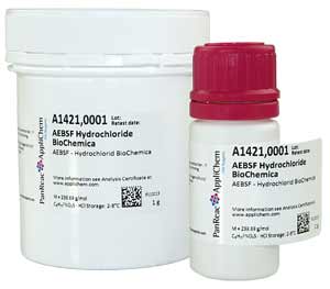 AEBSF-Hydrochlorid BioChemica</p>AEBSF Hydrochloride BioChemica</p>Laborbedarf,Enzyminhibitoren,AEBSF