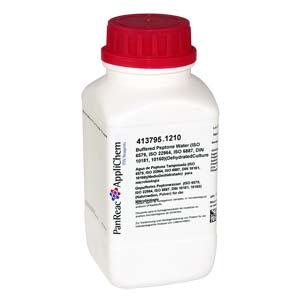 Gepuffertes Peptonwasser, 500g  (ISO 6579, ISO 22964, ISO 6887, DIN 10181, 10160) (Nhrmedien, Pulver) fr die Mikrobiologie, 500g,<br>Buffered Peptone Water (ISO 6579, ISO22964, ISO 6887, DIN 10181, 10160) (Dehydrated Culture media) for microbiology, 500g<br>Laborbedarf,Mikrobiologische Reagenzien,Peptone