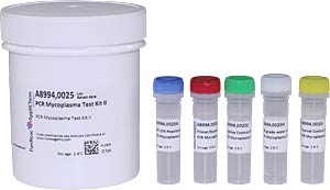 PCR Mycoplasmen - Testkit II r den Nachweis von Mycoplasmen in Zellkultur mittels konventioneller (Endpunkt) PCR</p>PCR Mycoplasma Test Kit II for the detection of mycoplasma in cell culture by conventional (endpoint) PCR</p>Laborbedarf,Zellkutur,Mycoplasmen - Testkit II
